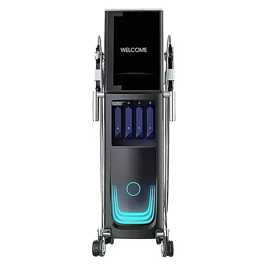 10-in-1 Water Dermabrasion Facial Station with Serum Bottles